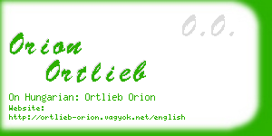 orion ortlieb business card